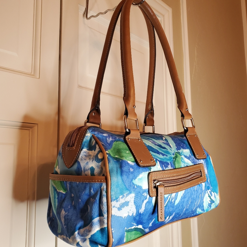 Chaps Bags Blue Floral Vintage Purse